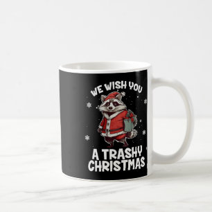 Taza De Café Te Deseamos Un Trashashy Navidades Raccoon Animal 