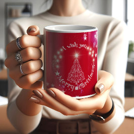 Taza De Café Te deseo que tengas unas navidades, café rojo