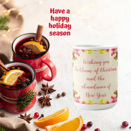 Taza De Café Te deseo, Rosas de flores hacen citas de vacacione