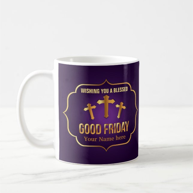 Taza De Café Te deseo una bendita cruz del Viernes Santo (Izquierda)