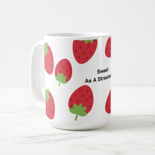 Taza de café / té diaria de fresa (Anverso izquierdo)