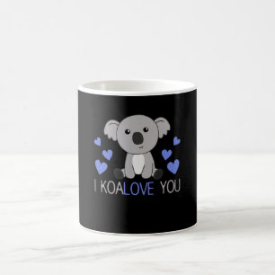 Taza De Café Te Dulce Koala Con Un Azul Dulce