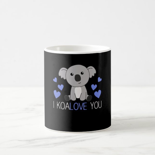Taza De Café Te Dulce Koala Con Un Azul Dulce (Centro)