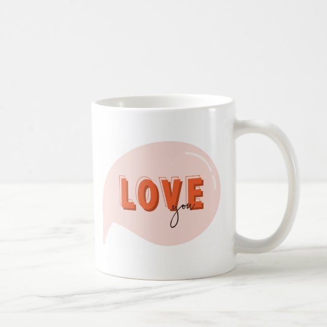 Taza De Café Te encanta San Valentín (Derecha)