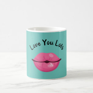 Taza De Café Te encantan muchos labios de besada