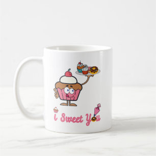 Taza De Café Te Endulzo con un Cupcake