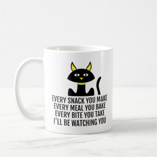 Taza De Café Te estaré vigilando un gato lindo