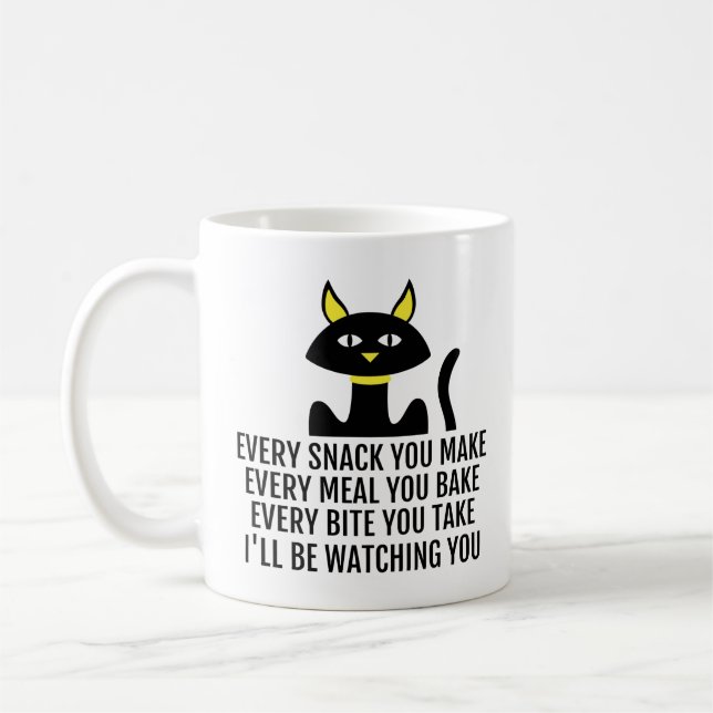 Taza De Café Te estaré vigilando un gato lindo (Izquierda)