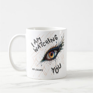 Taza De Café Te Estoy Observando Ojo Espeluznante Sin Escape