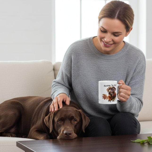 Taza De Café "Té matutino con mi labrador" (Subido por el creador)