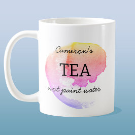 Taza De Café Té No Pinta Agua Humor Artista Personalizado