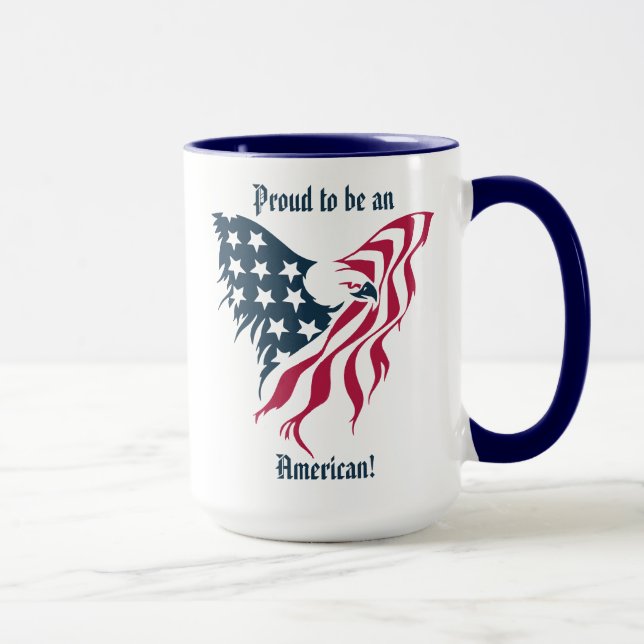 Taza de café/té personalizable "Águila de la bande (Derecha)