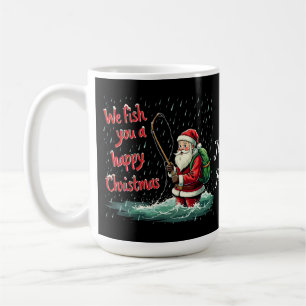 Taza De Café Te pescamos un Navidad feliz divertido