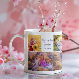 Taza De Café Te queremos abuela Personalizado lindo foto de los