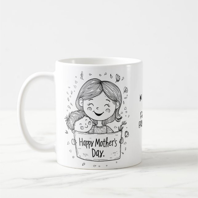 Taza De Café Te queremos mamá Feliz día de las madres (Izquierda)