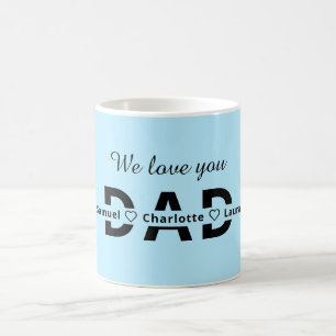 Taza De Café "¡Te queremos, mamá/papá!" Mugre específica del cl