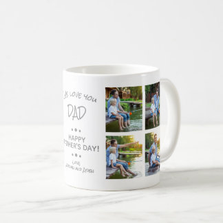 Taza De Café Te queremos papá 8 Collages de fotos Feliz Día del