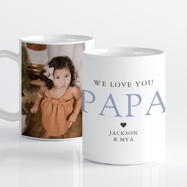 Taza De Café Te Queremos Papa Elegant Photo Mug (Subido por el creador)