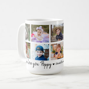 Taza De Café Te Queremos Poppy Nombres de Nietos Collage de 10