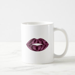 Taza De Café Te quiero con letras purpurinas dentro de los labi