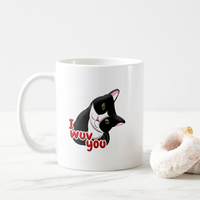 Taza De Café Te quiero gato (Con donut)