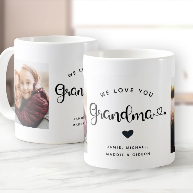 Taza De Café Te quiero GRANDMA Hearts Personalizado Dos Foto (Subido por el creador)