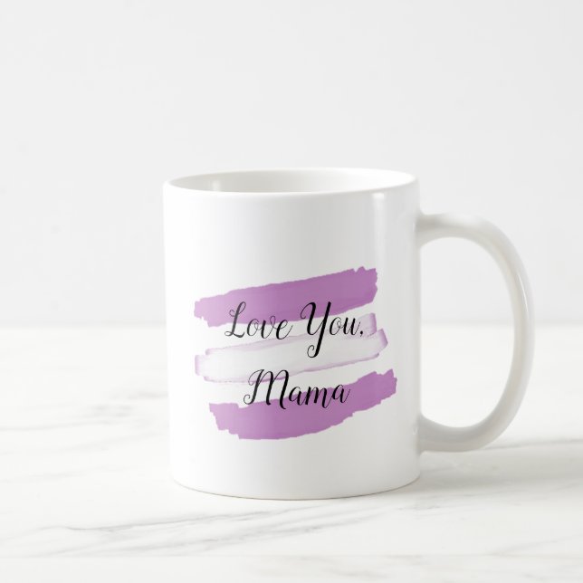Taza De Café Te quiero mamá, café morado y blanco Mug (Derecha)