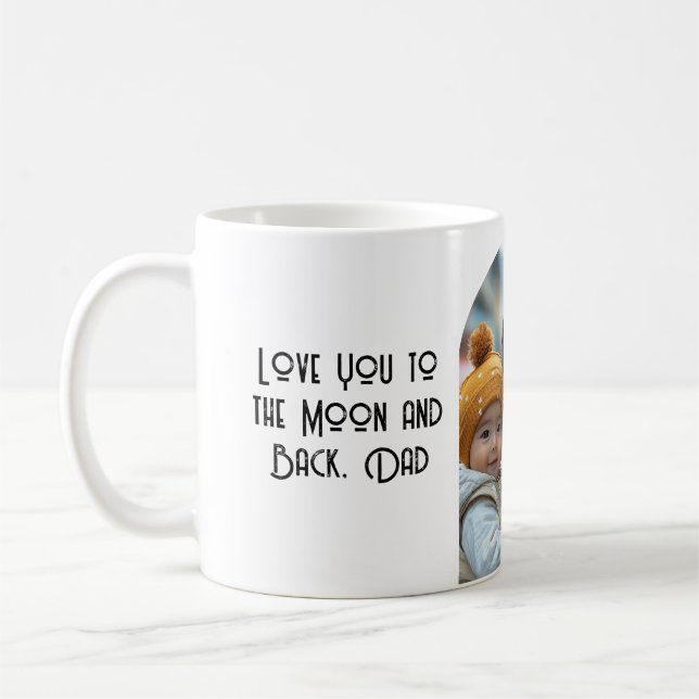 Taza De Café Te quiero papá a la luna. personalizado. (Izquierda)
