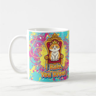 Taza De Café Te Regla Drool Funny Diseño De Gato