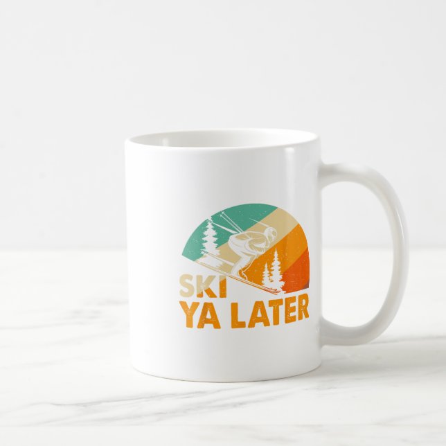 Taza De Café Te Vemos Más Tarde Vacaciones De Invierno Esquí Co (Derecha)