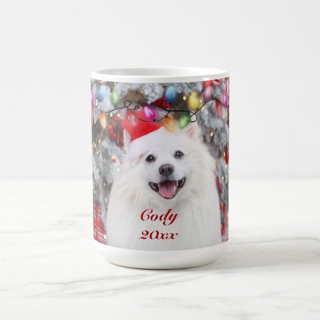 Taza De Café Te Woof Un Perro Personalizado De Feliz Navidad (Centro)