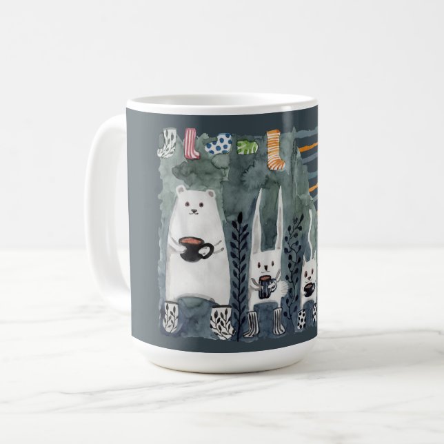 Taza De Café Té y calcetines calientes Blue Mug (Anverso izquierdo)