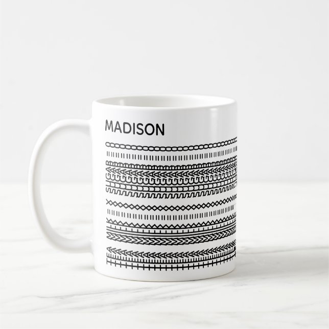 Taza De Café Tea Preference Hidden Message Name 102B Modern (Izquierda)