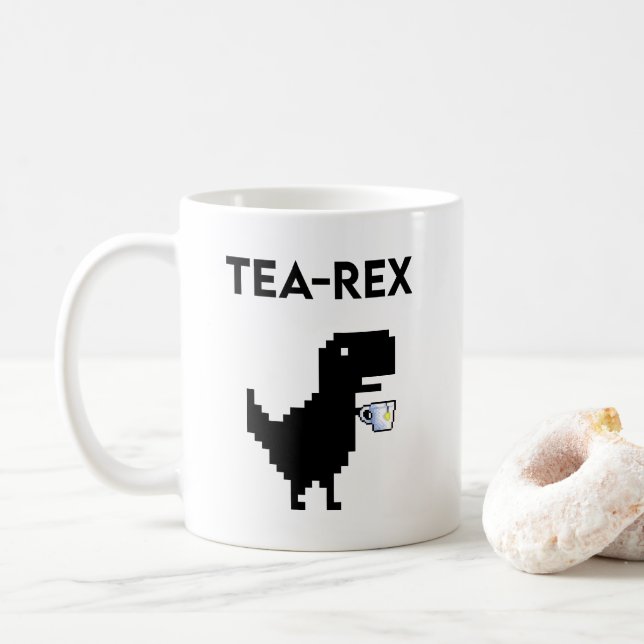 Taza De Café Tea-Rex – Die wildeste Teepause aller Zeiten (Con donut)