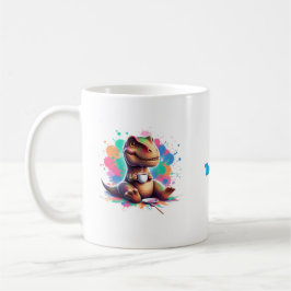 Taza De Café Tea‑Rex – Dinosaurio de dibujos animados con té |