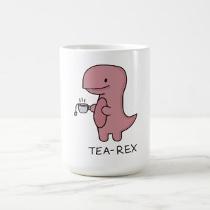 Taza De Café Tea-Rex, Dinosaurio Lindo , Amante Divertido Dino 