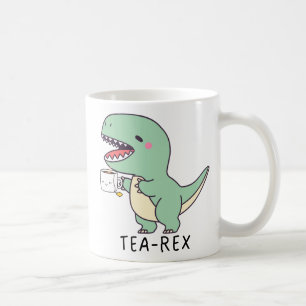 Taza De Café Tea Rex Funny Tyrannosaurus T-Rex Lover Kawaii