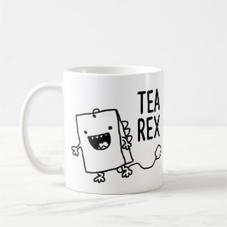 Taza De Café Tea Rex Tea Bag Funny Pun Personalizado