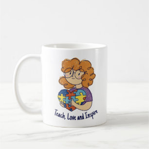 Taza De Café Teach Love Inspire Arte Paraprofesional