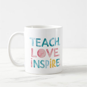 Taza De Café Teach Love Inspire Motivation Mug