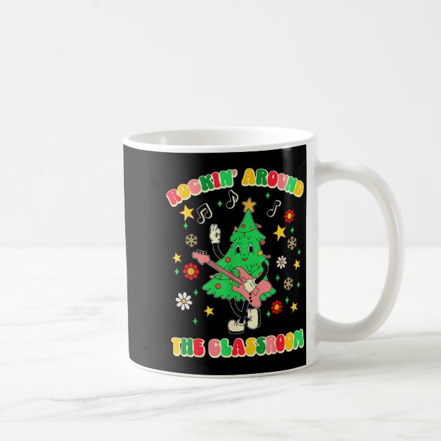 Taza De Café Teacher Christmas Shirts Pajama Matching Rockin' A (Derecha)
