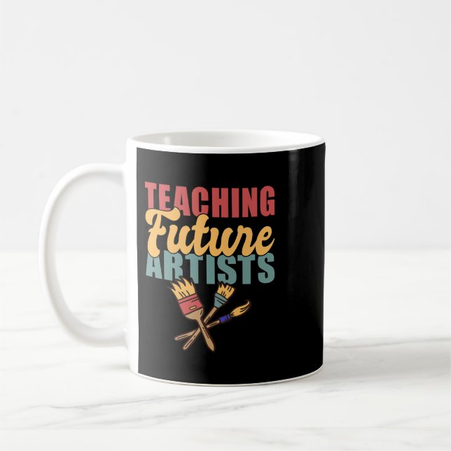 Taza De Café Teacher Job Teacher Pintador Dibujo de un (Izquierda)