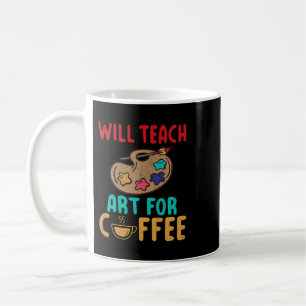 Taza De Café Teacher Job Teacher Pintador Dibujo de un