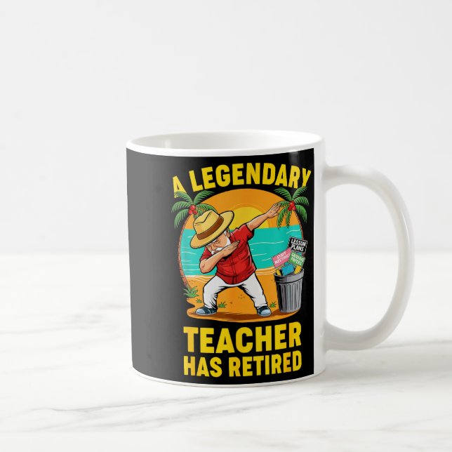 Taza De Café Teacher Legend Has Retired 2025 Happy Retirement P (Derecha)