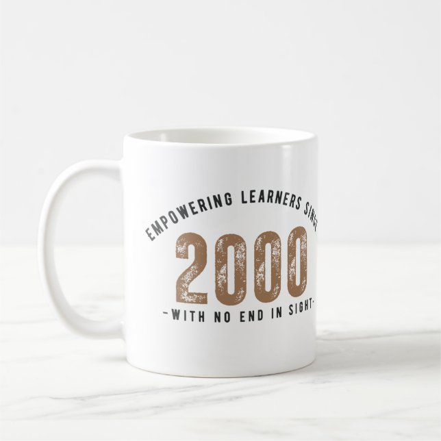 Taza De Café Teacher Mug - Empowering Learners since 2000  (Izquierda)