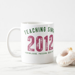 Taza De Café Teacher mug Teaching Since 2012