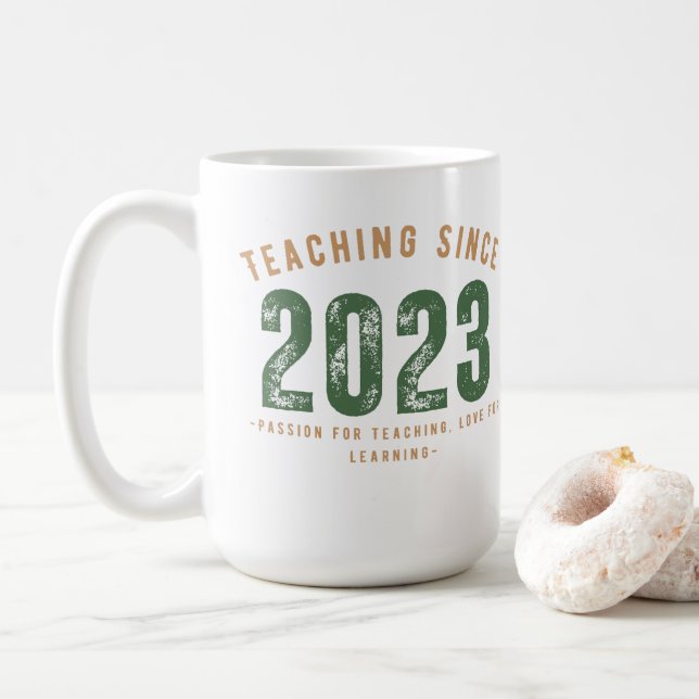 Taza De Café Teacher Mug | Teaching Since 2023 (Con donut)