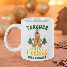 Taza De Café Teacher of Smart Cookies Funny Teacher Christmas