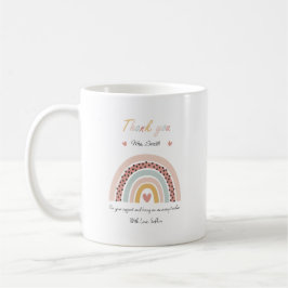 Taza De Café Teacher thank you Rainbow Mug
