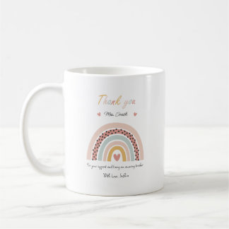 Taza De Café Teacher thank you Rainbow Mug